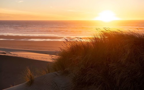 Sunset over the sea