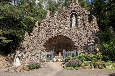 Marien Grotto pilgrimage site in the forest