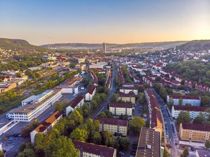 Aerial view of the university town of Jena