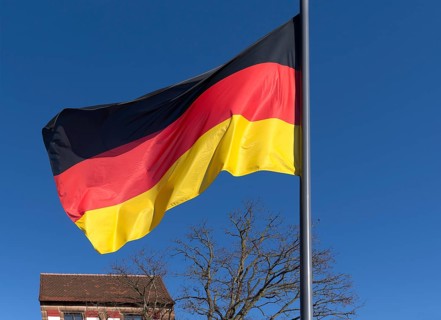 Waving German flag