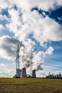 Power stations and electricity pylons