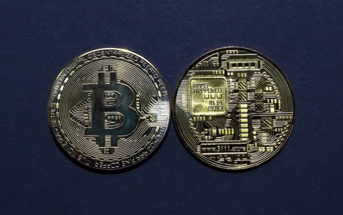 Bitcoin BTC crypto currency gold coin
