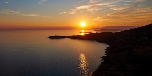 Sunset over the sea