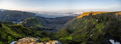 Spectacular landscape in the evening light