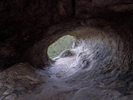 Stone tunnel at the rock formation Hamburger Wappen