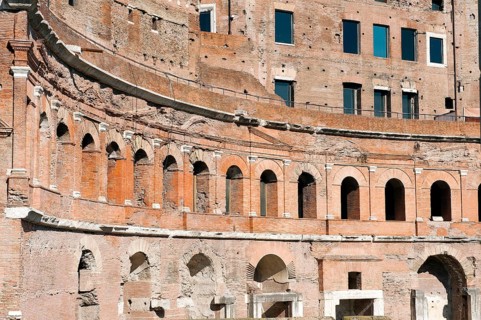 View of ancient facade of Trajan's form