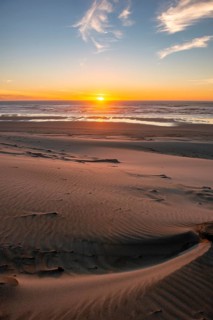 Sunset over the sea
