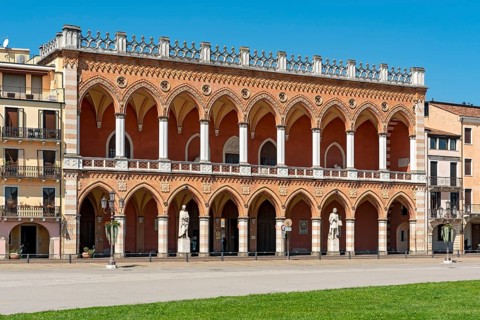Loggia Amulea palace seen from Prato della Valle