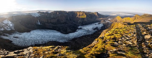 Spectacular landscape in the evening light