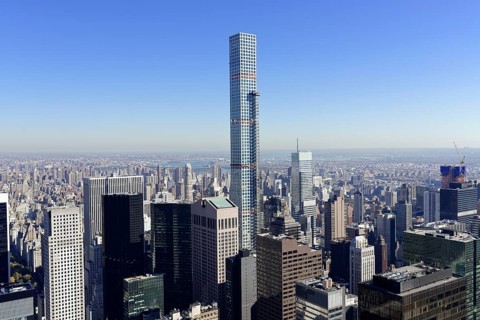 View of Downtown Manhattan and Empire State Building from Rockefeller Center