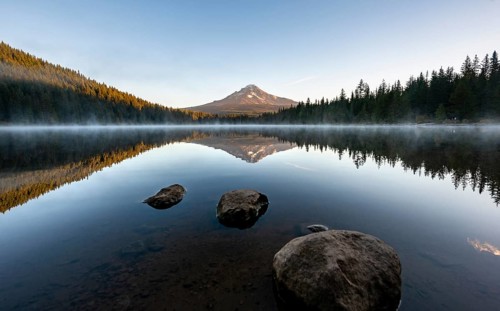 Three stones in the water