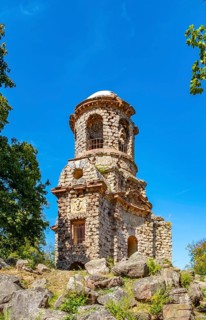 Temple of Mercury made of tuff in the palace garden at Schwetzingen Palace