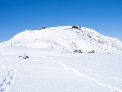 Blue sky over winter landscape