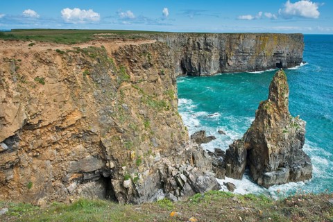 Rocky coast in Pembrokeshire National Park