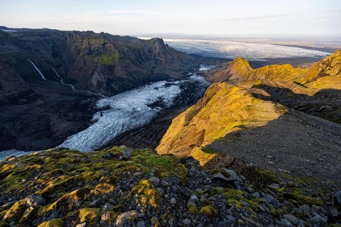 Spectacular landscape in the evening light
