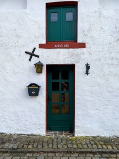 Historic front door from 1130 from the 12th century in the outer bailey of Reifferscheid Castle
