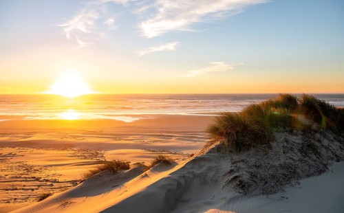 Sunset over the sea