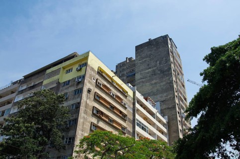 Tall residential buildings in the centre of Maputo