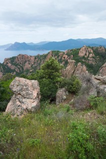 Rocky landscape Calanches de Piana
