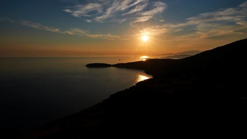 Sunset over the sea