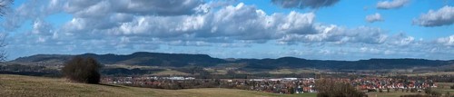 Panoramic view from Kleingeschaidt to Eschenau Markt Eckental