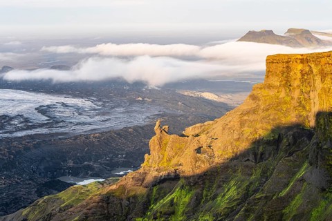 Spectacular landscape in the evening light