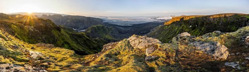 Spectacular landscape in the evening light