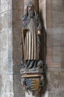 Coloured sculpture of St. Anthony
