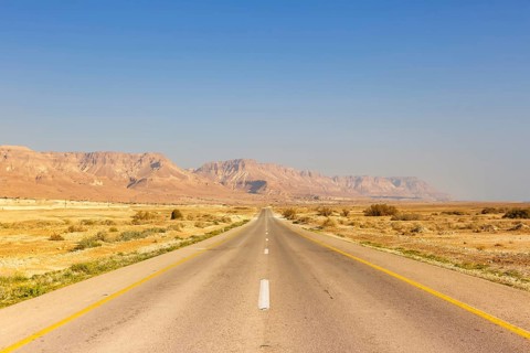 Endless straight road
