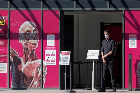 Entrance to the exhibition Body Worlds by Gunther von Hagen