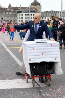 Carnivalists Federal Councillor Alain Berset motif