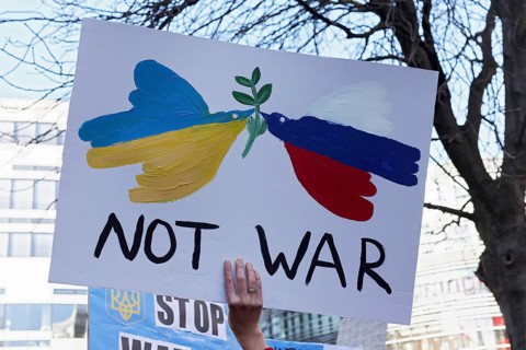 Protest poster against the Russian invasion of Ukraine