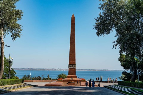 Obelisk on Lanzheron Beach