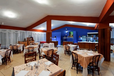 Restaurant with set tables