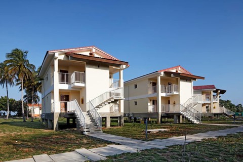 Bunglows with four rooms on stilts