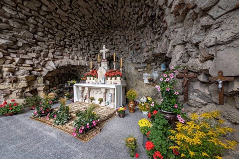 Altar with Christ Cross in Mary's Grotto