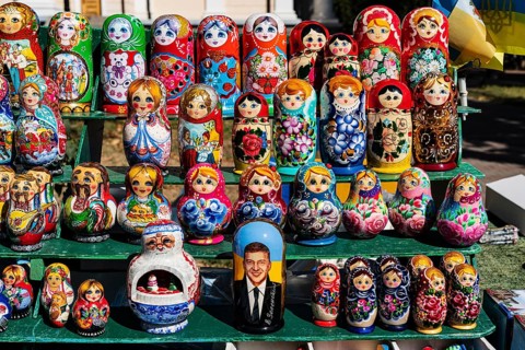 Traditional Russian wooden dolls