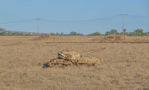 Scrap tanks on the Golan Heights