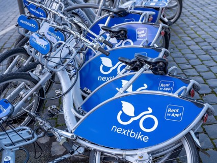 Bikes for hire from nextbike