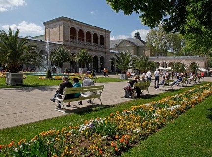 Arcade construction fountain spa garden Bad Kissingen