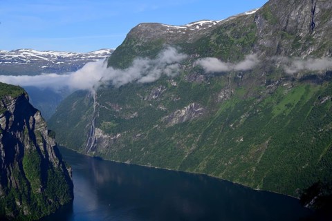 View of the Geirangerfjord from the Eagle Road viewing platform