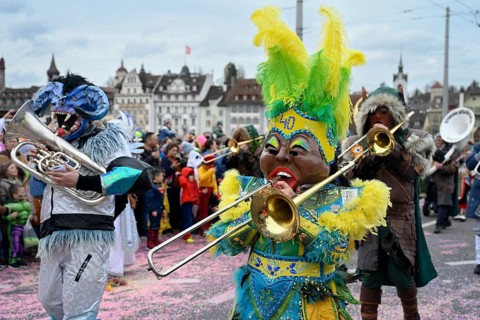 Carnivalists Guggenmusik Brazilian motif