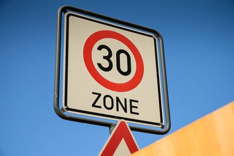 Speed limit 30 zone sign