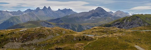 View from Col de la Croix de Fer to Aiguille Centrale d'Arves