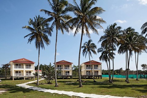 Bunglows with four rooms on stilts