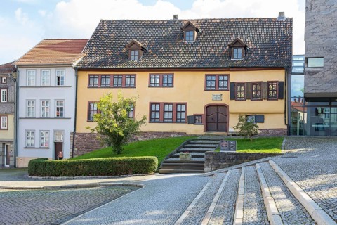 Historic Bach House and new building at Frauenplan