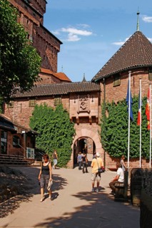 Haut-Koenigsbourg Entrance Facade Visitors