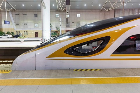 Fuxing High Speed Train HGV at Tianjin Station in Tianjin