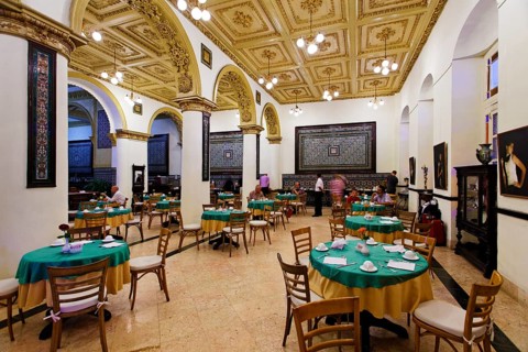 Restaurant with table setting