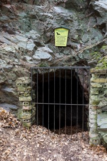 Entrance to the historic air raid shelter at Bothofelsen